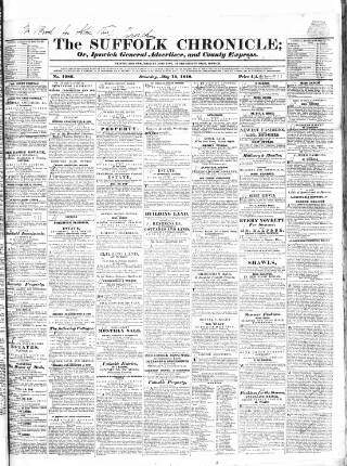 cover page of Suffolk Chronicle published on May 13, 1848